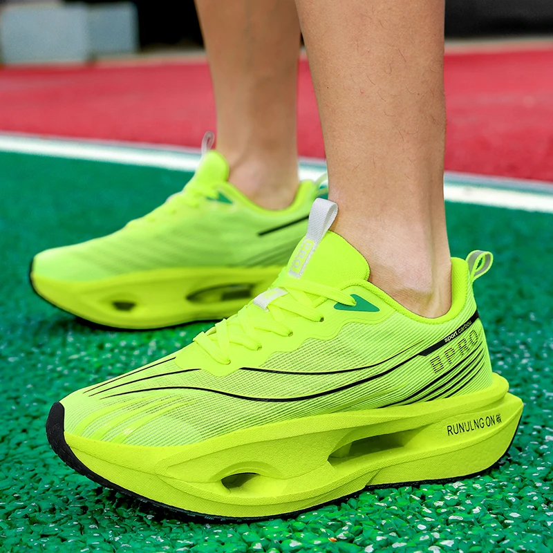 减震男尼龙板跑步鞋竞速体考透气运动鞋男士跑鞋学生风