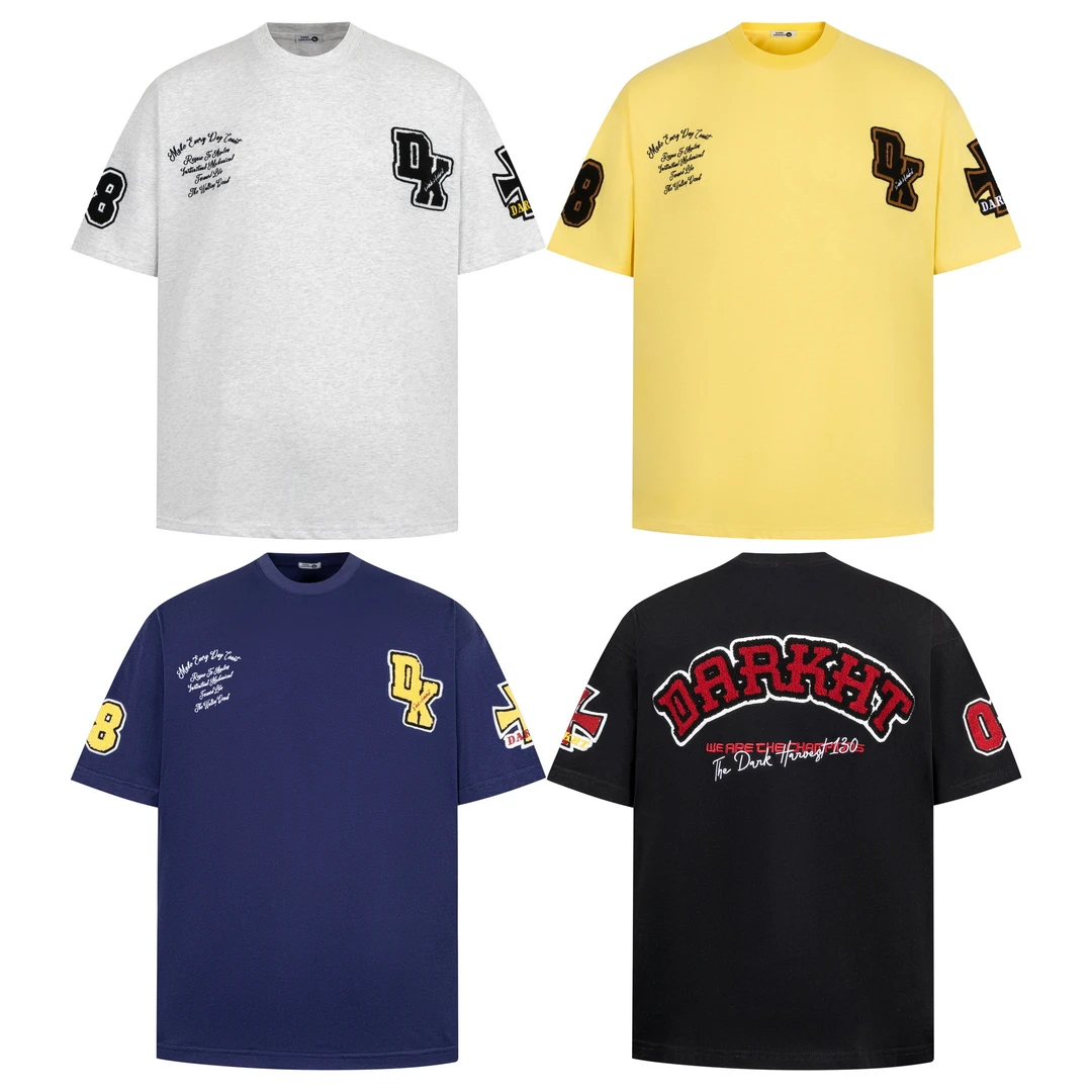 夏季重工刺绣字母百搭短袖