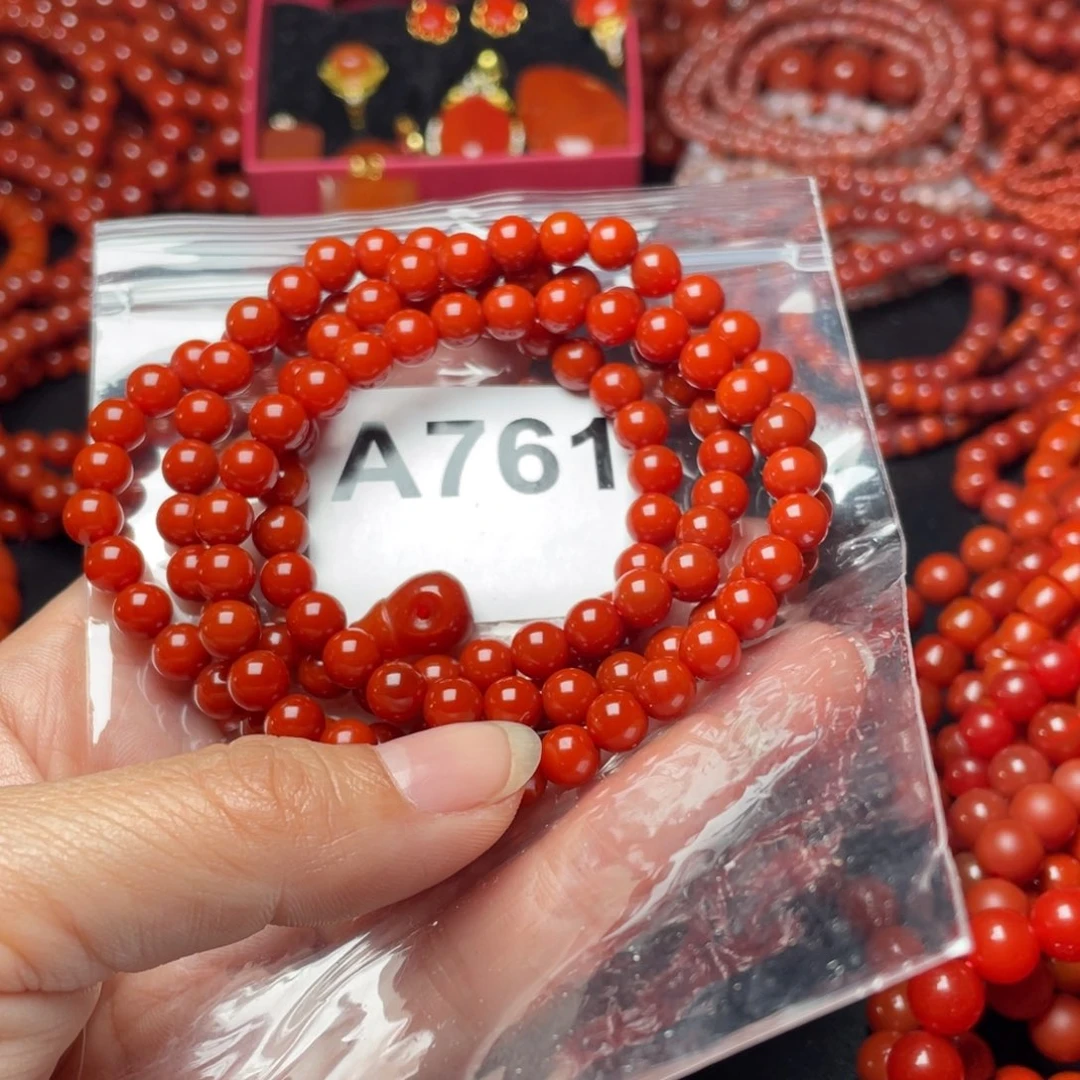 木***明南红玛瑙未镶嵌手链