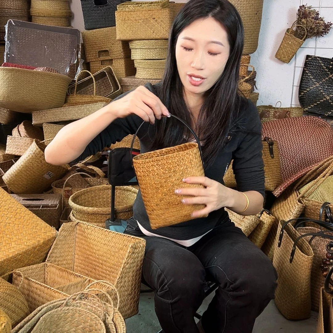 编织带草编包/草编收纳盒微瑕疵