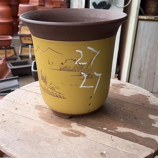 紫砂花盆透气花盆