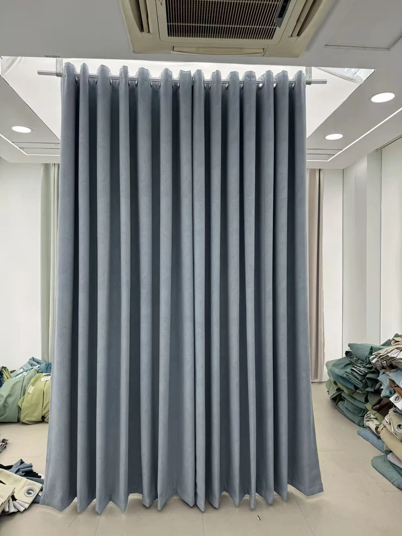 江南韵-成品窗帘【双面蓝色】