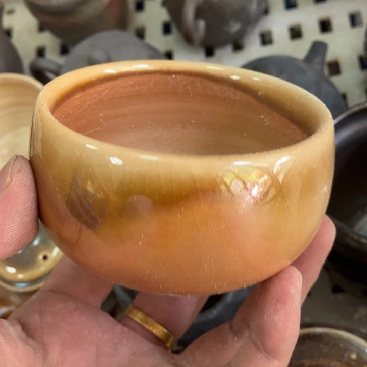柴烧茶具茶杯大放漏