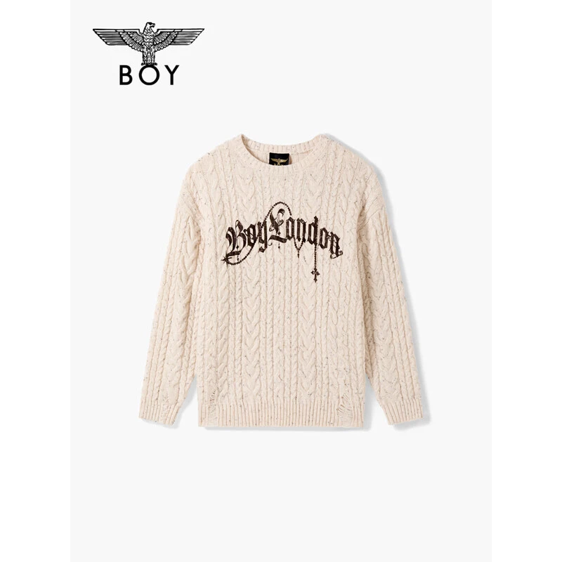 BOY LONDON朋克风oversize毛衣圆领针织套头衫男女春秋新款N60911