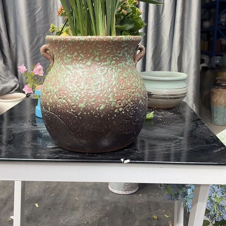 17×21 -粗陶花盆有孔-买买买