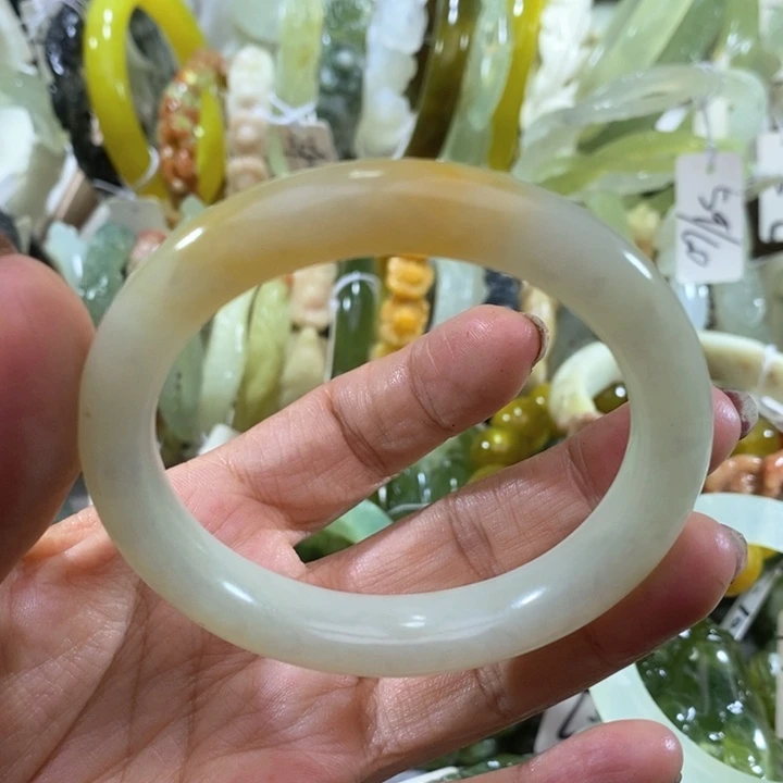 未镶嵌岫玉岫玉手镯55，54