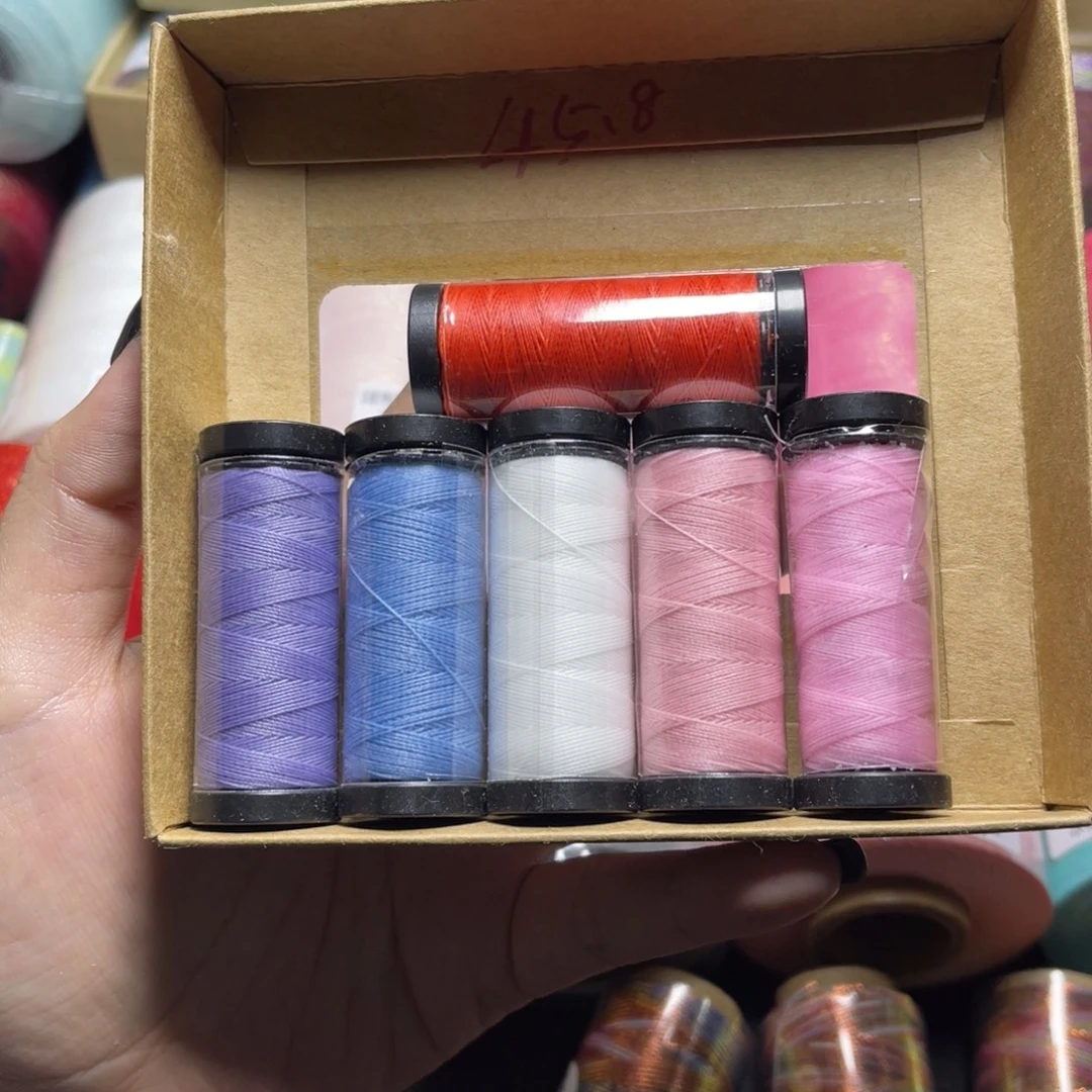 腈纶0.1高端纯色蜡线6色套盒按图发货