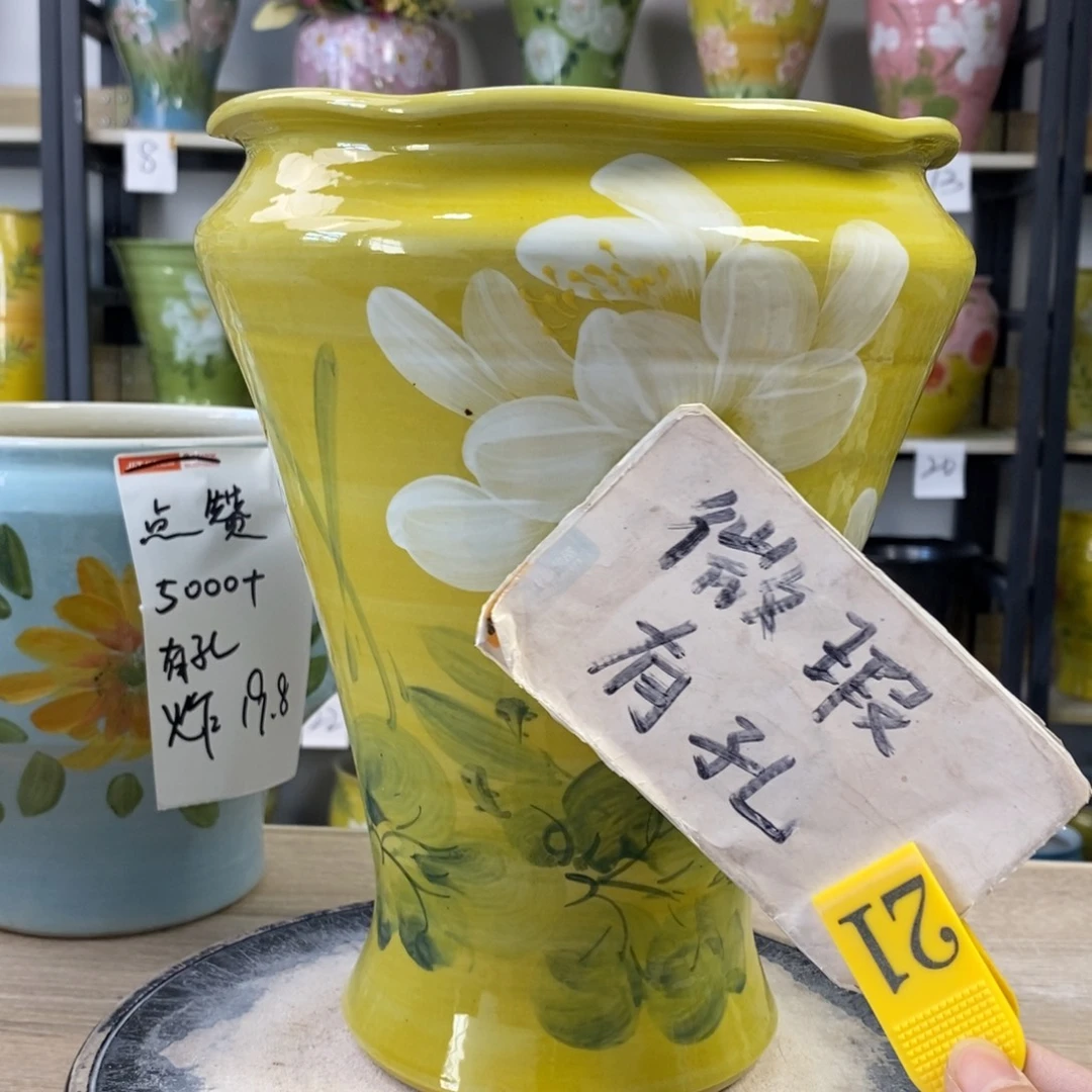 景德镇手工手绘陶瓷花盆