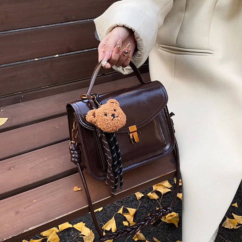 【漫威蒂尼】经典小方包早秋百搭纯色手提包通勤斜挎包质感