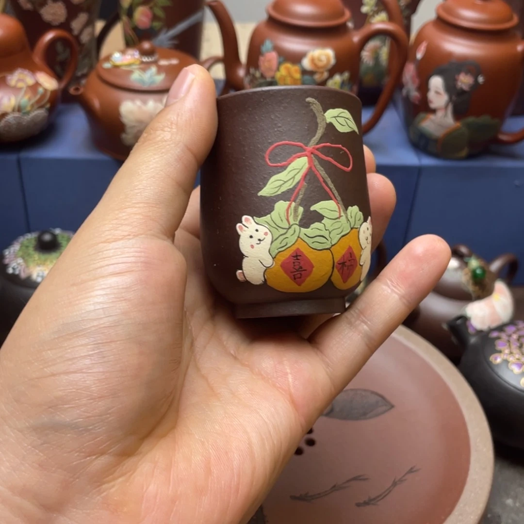 茶杯紫泥紫砂主人杯100cc