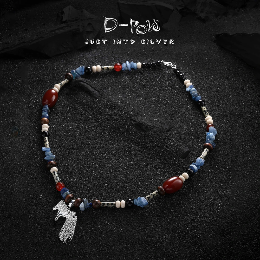 灯小炮 坠链均925银树脂 小马【顺遂】项链（53cm）（9591）百搭复古商品图