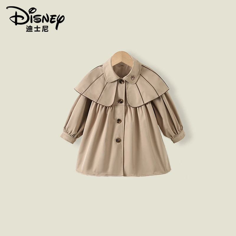 【XH】Disney/迪士尼女童秋款新款休闲淑女洋气风衣外套XCR3SJ025