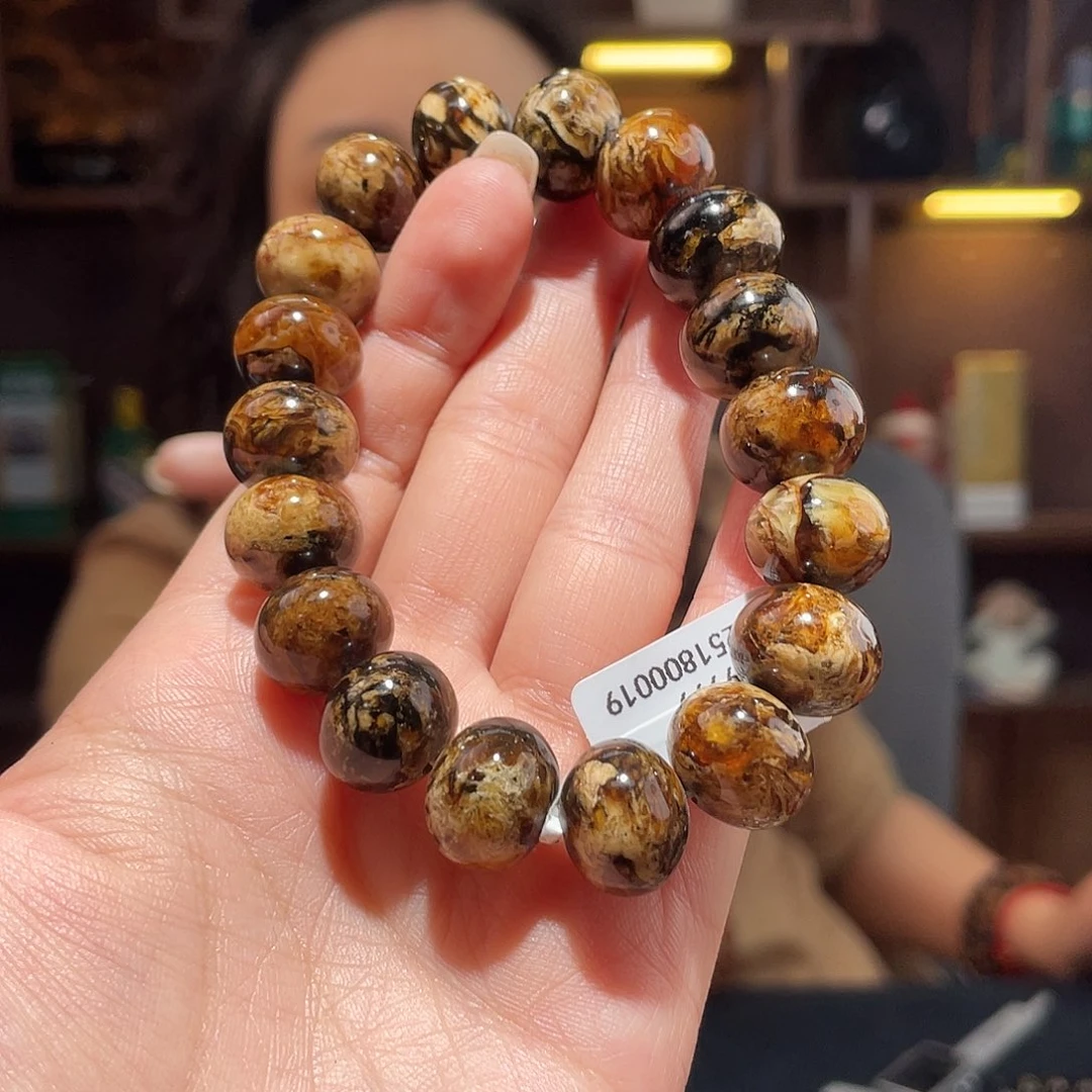 未镶嵌琥珀手链14m花