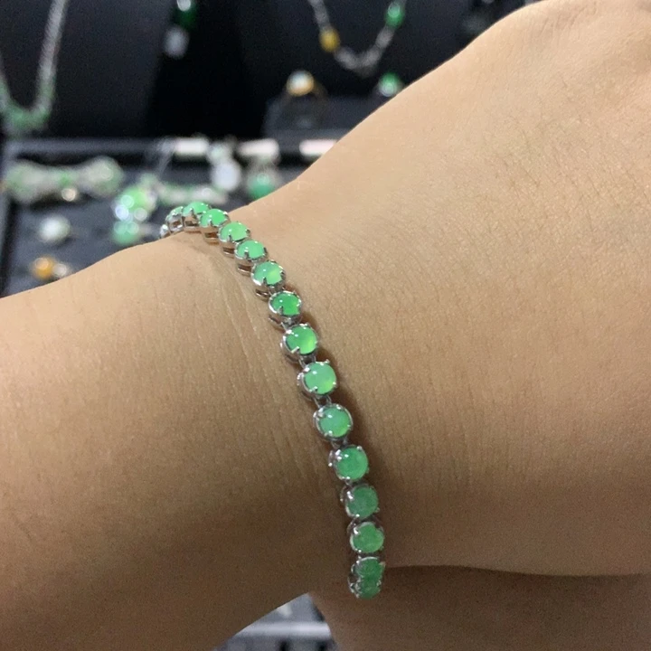 翡翠银S925镶嵌戒指