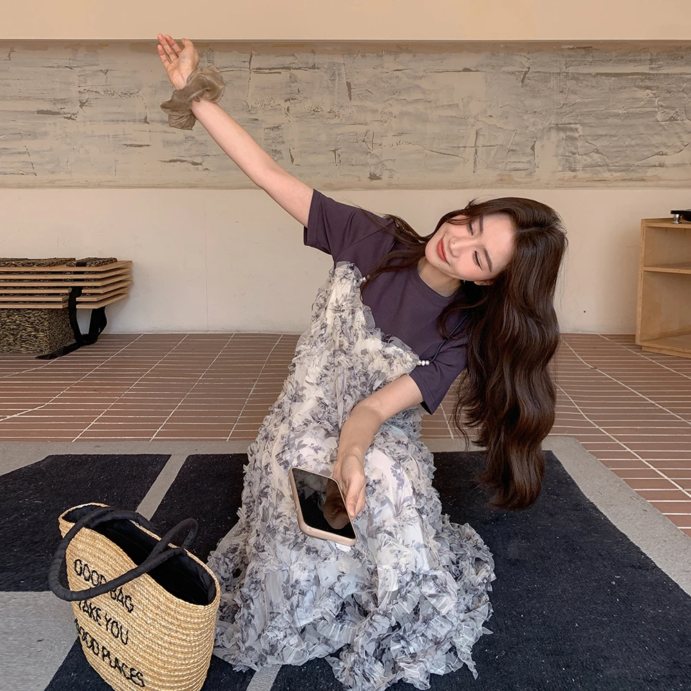 【801-890】-2025夏季新款针织小香风复古名媛气质洋气连衣裙