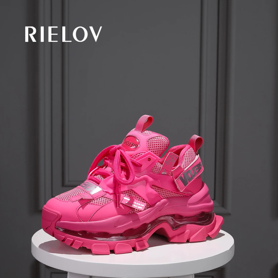 RIELOV【丽丽】增高8cm时尚潮流百搭女士休闲鞋 666-180