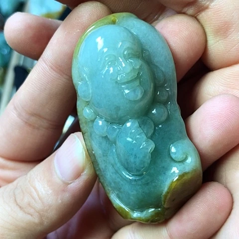 颈饰未镶嵌翡翠福豆豆珠宝翡翠颈饰