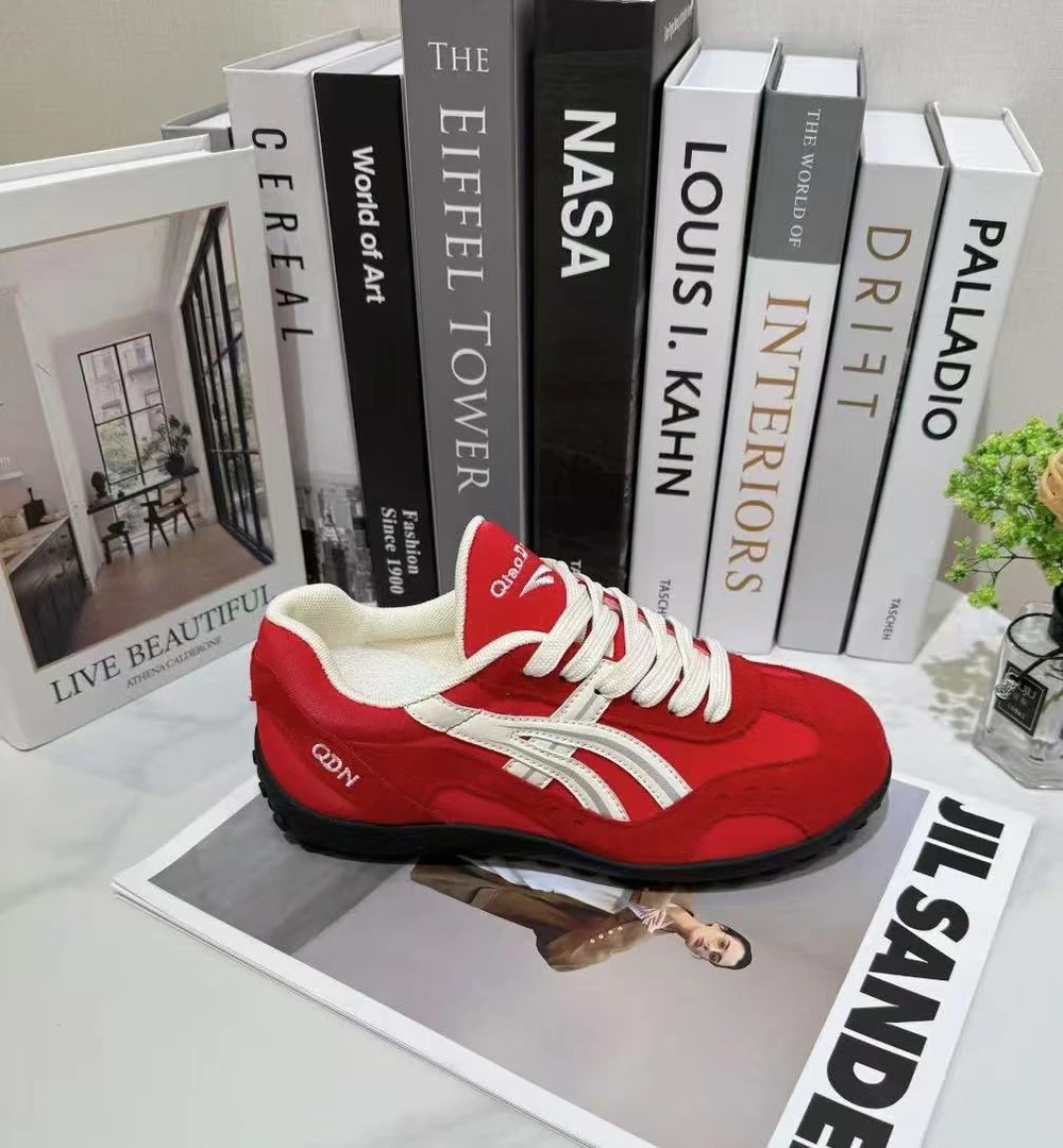 秋季休闲风注压德训鞋系带时尚休闲鞋潮鞋单鞋潮流女鞋