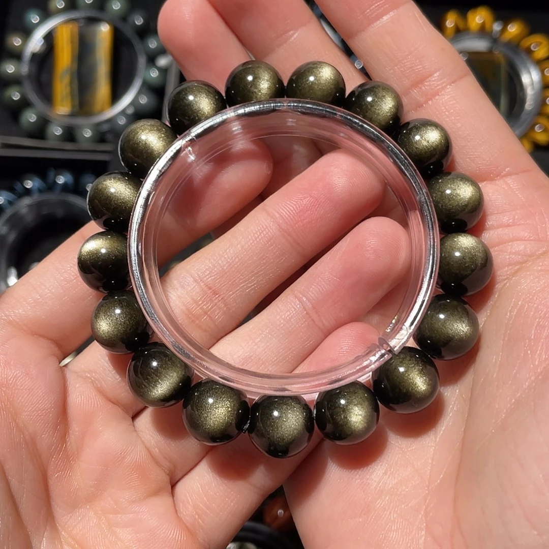 小***量黑曜岩未镶嵌手链