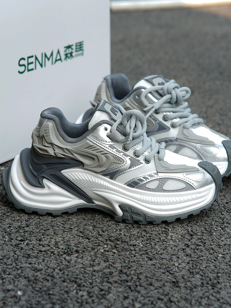 SENMA/森马老爹鞋四季款时髦穿搭男女百搭雅丹风增高休闲运动鞋