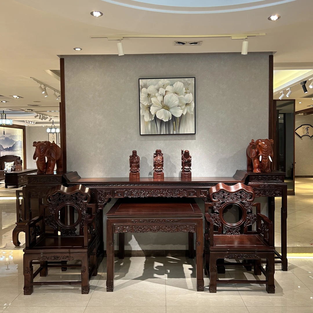 灵芝中堂六件套雕花款