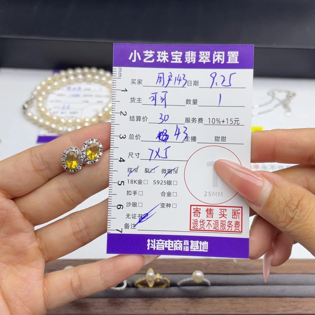 用***0紫晶银S925镶嵌耳饰