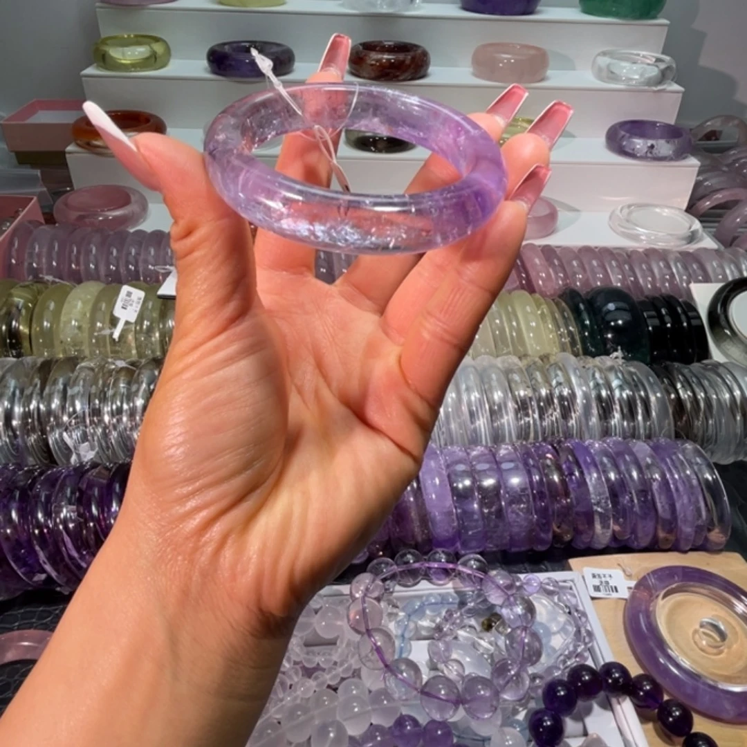 手镯未镶嵌水晶手镯59.7圈口6号