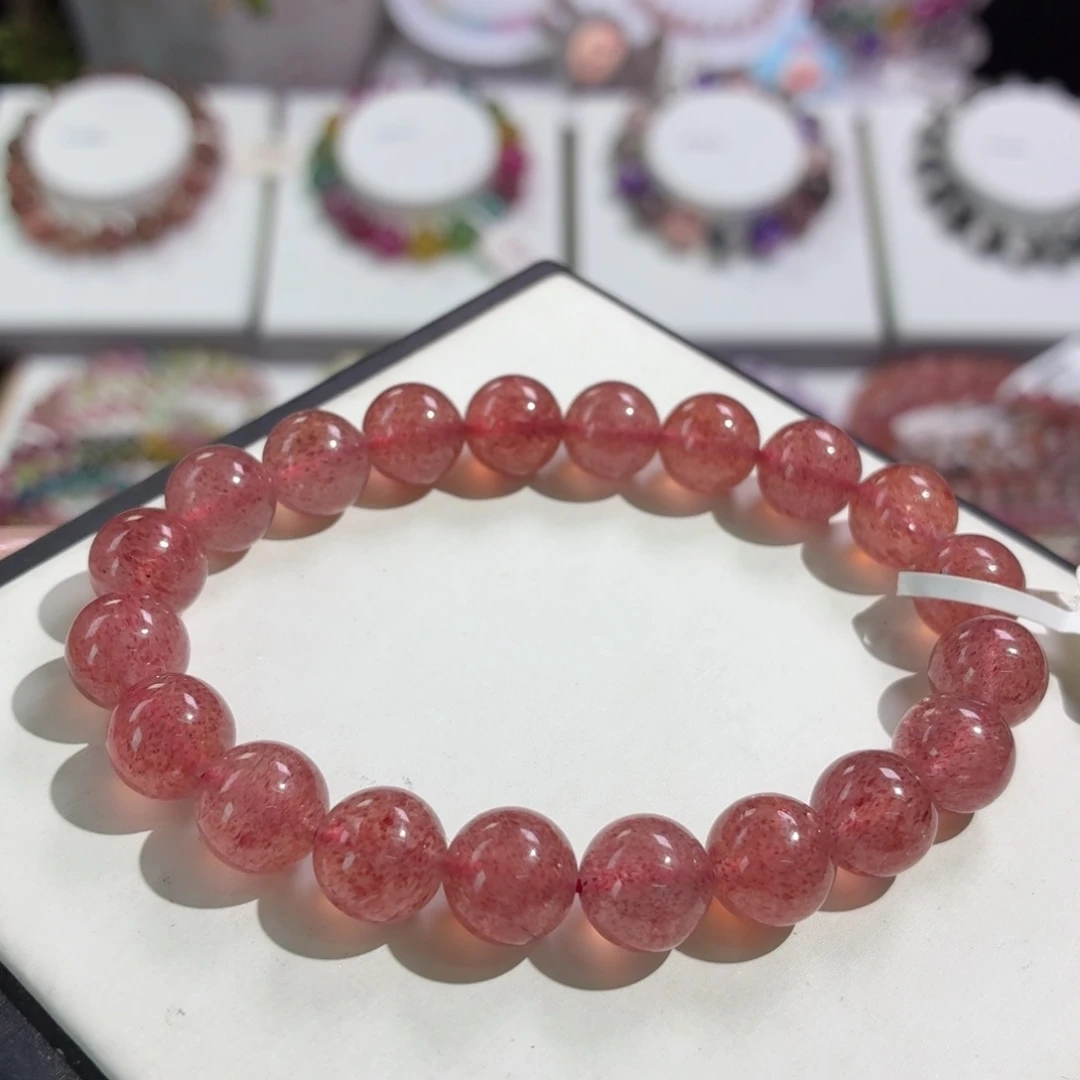 手串未镶嵌水晶草莓晶9+
