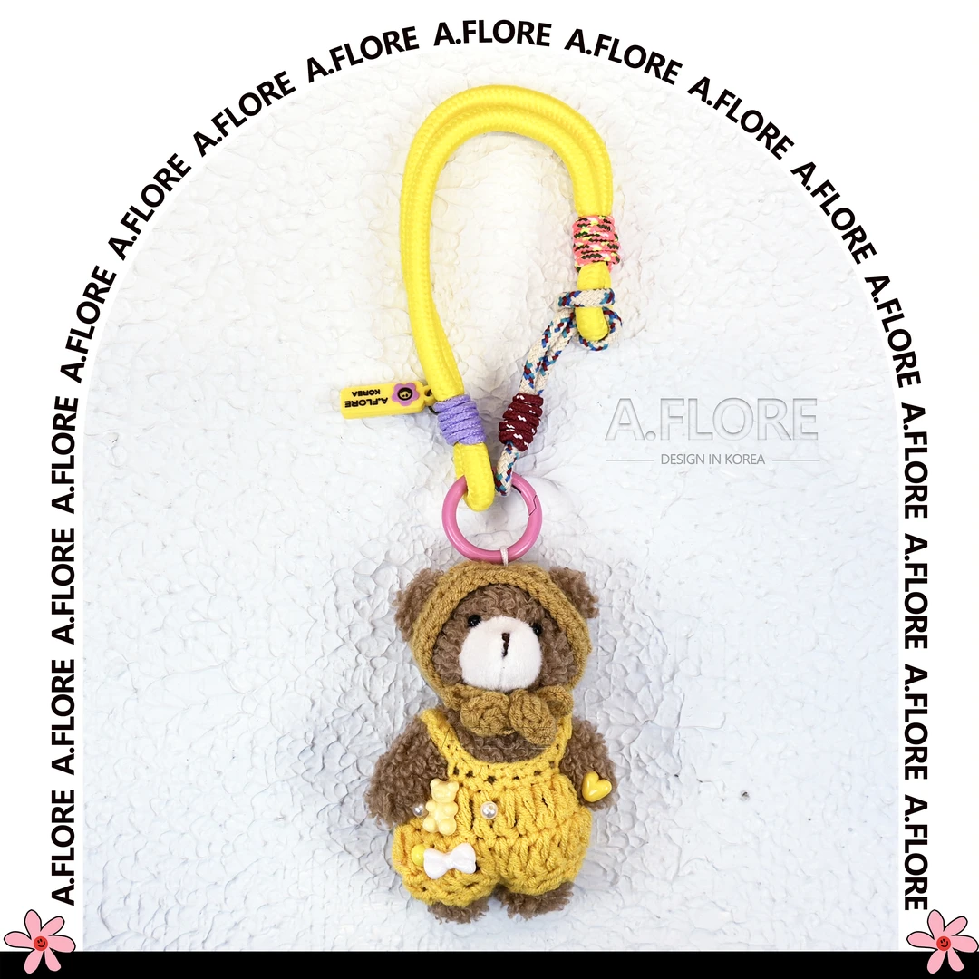 A.FLORE韩国原创手工可爱包包挂件挂饰黄头套黄连体裤书包挂件