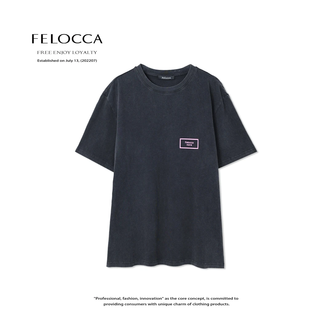 NO退NO换【FELOCCA】质感休闲印花宽松圆领短袖T恤25STX196