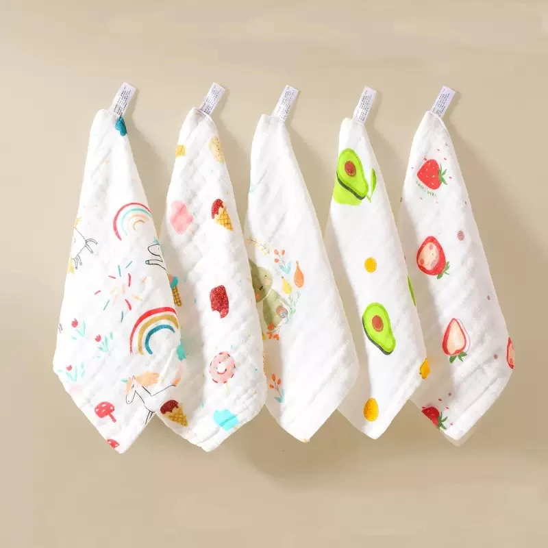 A类婴儿纱布宝宝洗脸柔软全棉新生儿口水巾纯棉洗脸巾毛巾幼儿园