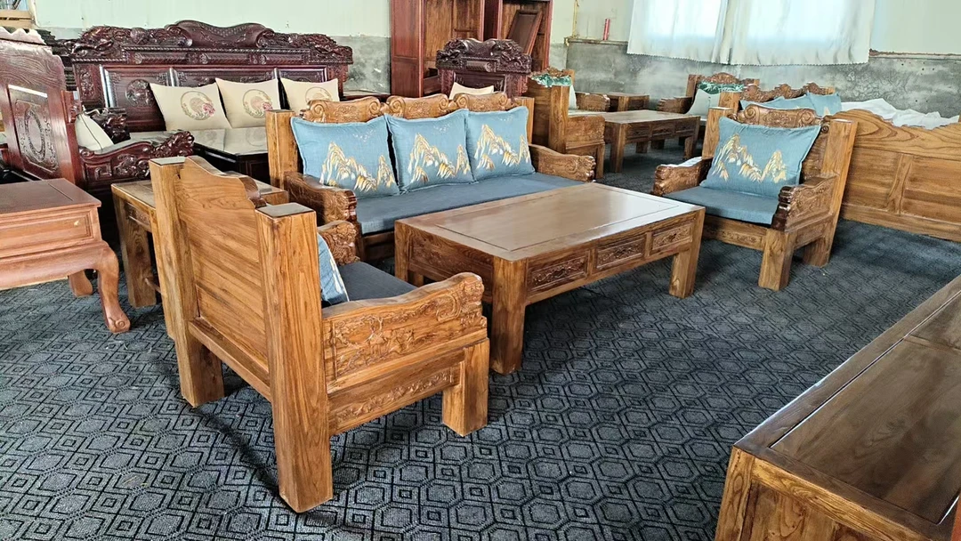 老榆木大料福禄寿沙发113五件套，不包邮