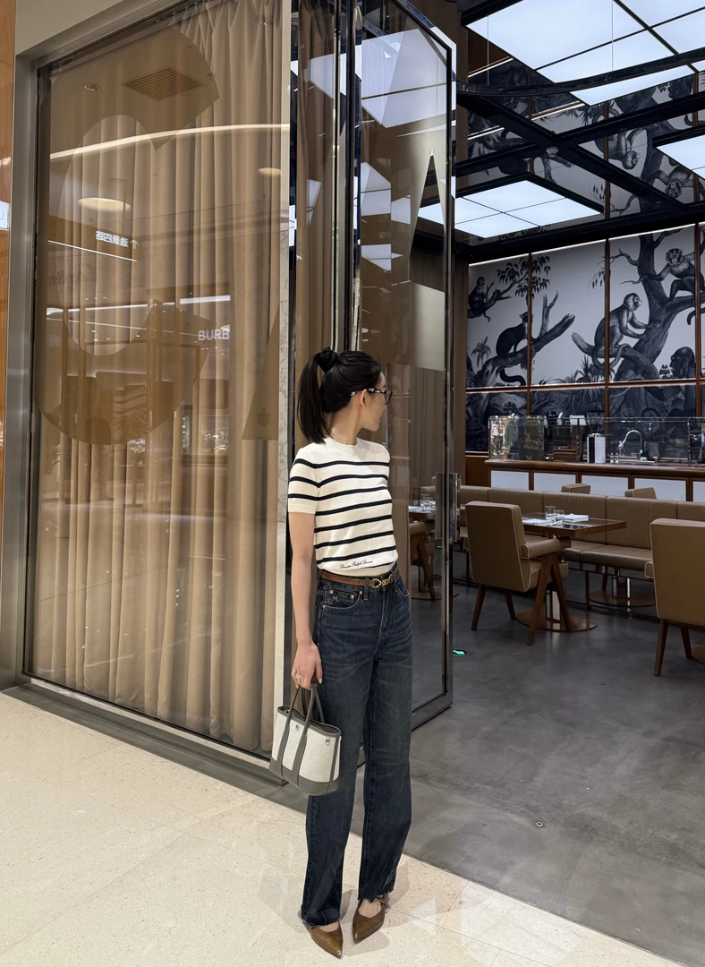 Haut yoli "时间拓印" 复古碎边重洗牛仔裤 115