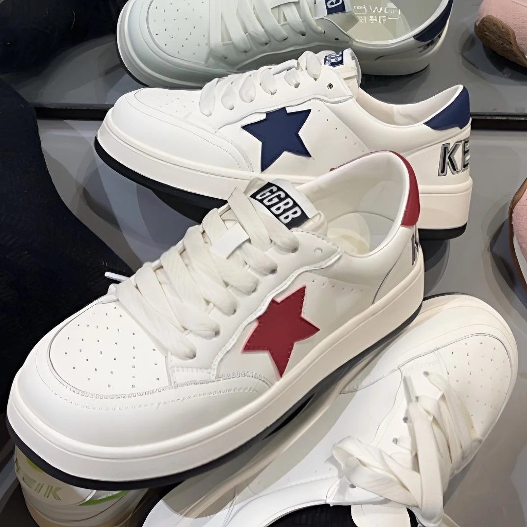 PW59800真皮星星小白鞋软底百搭潮流女鞋潮鞋