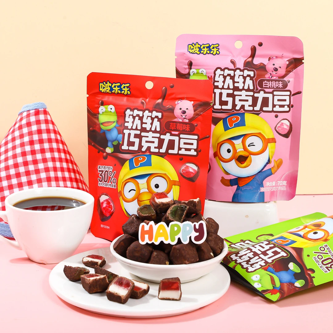 【阿杰自营】直播】27年到期】啵乐乐软软巧克力豆70g