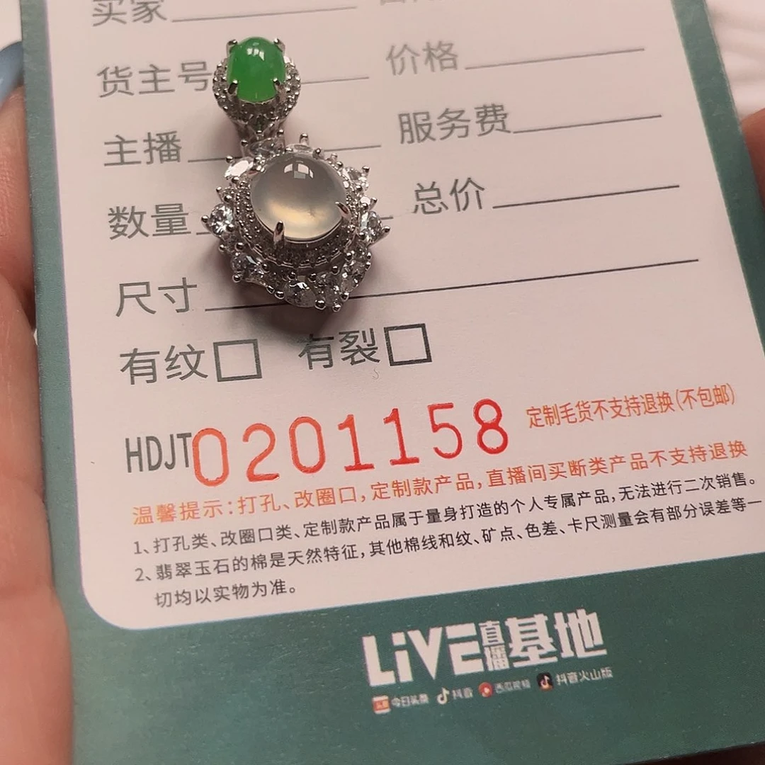 颈饰银S925镶嵌翡翠HDJT0201158