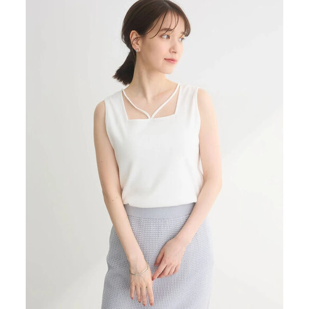 【六哥家】夏季新款 G 2WAY舒适百搭时尚纯色简约方领吊带背心