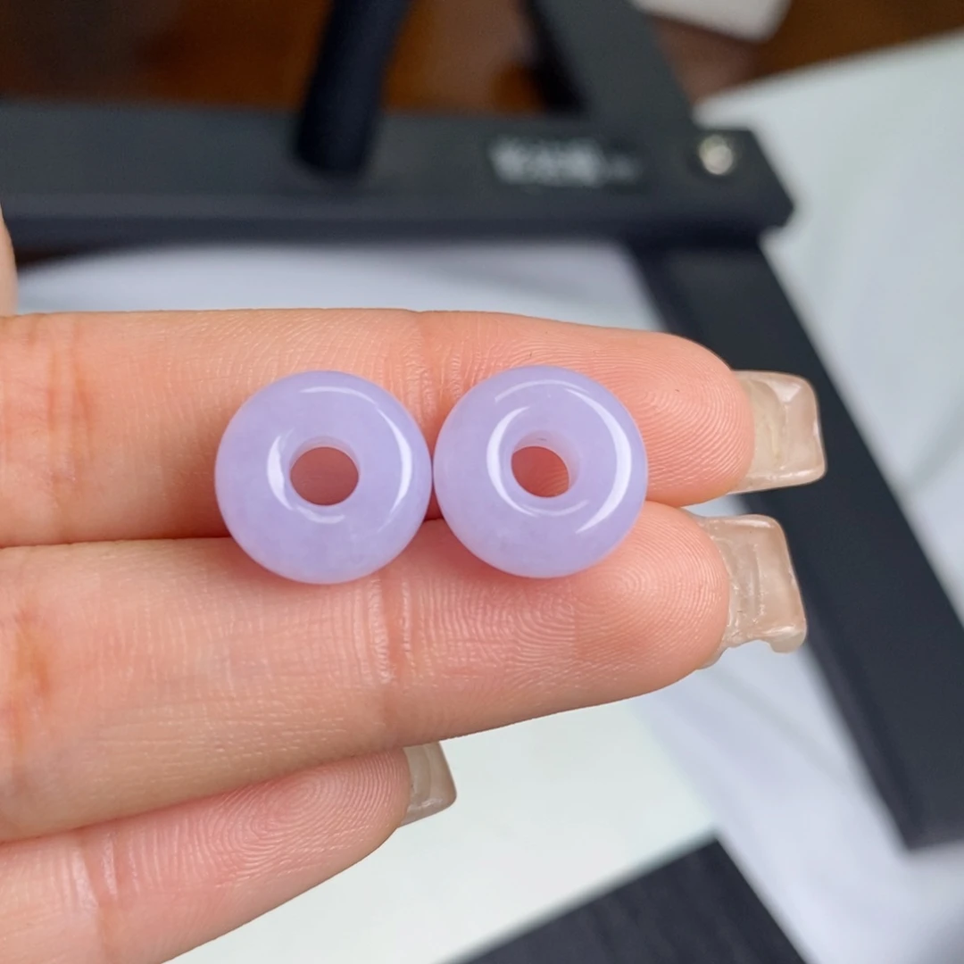 翡翠耳饰未镶嵌裸石面包圈