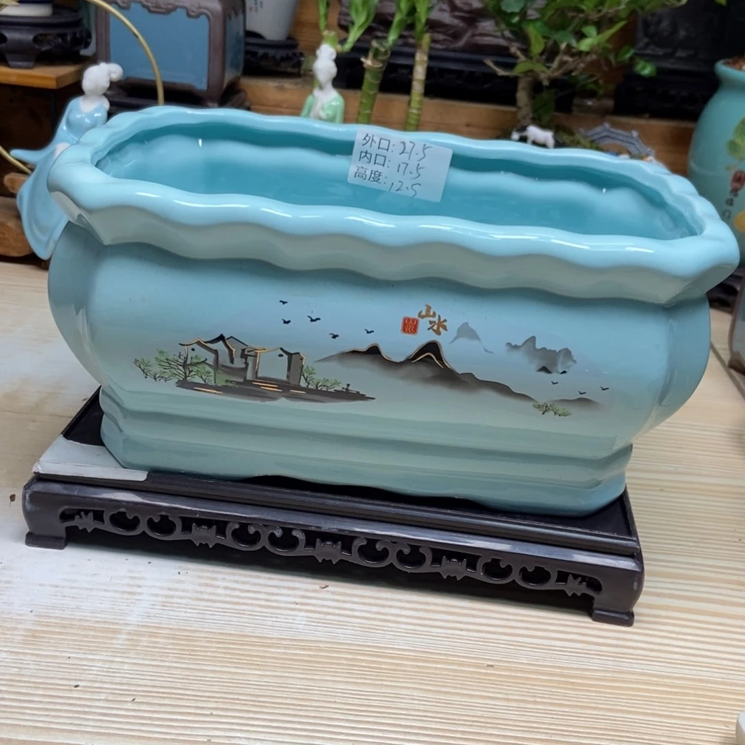 瓷片陶瓷花盆陶瓷艺术