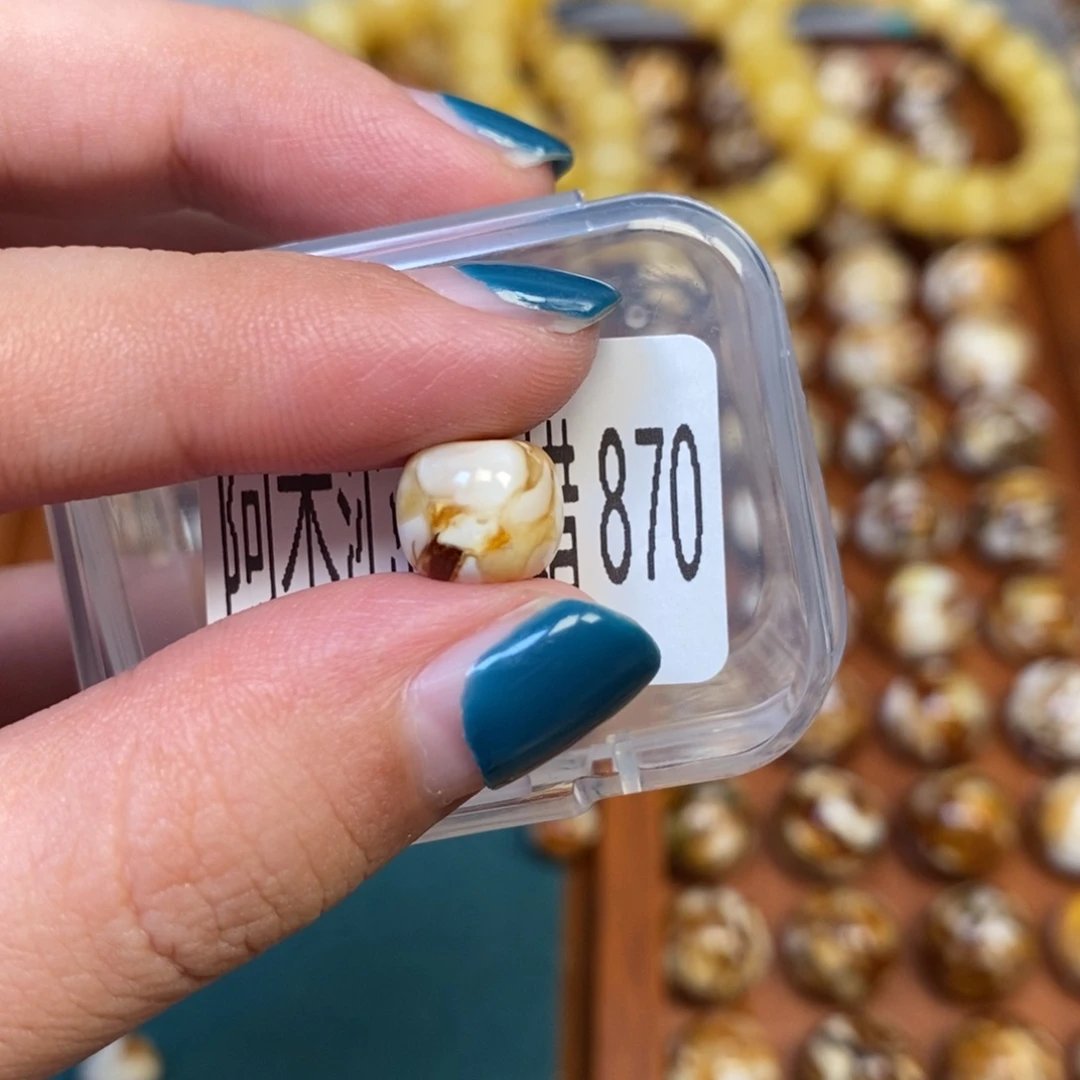 把件猴头核桃沁色圆珠老型870