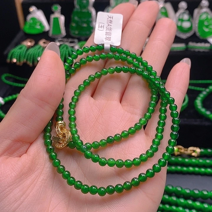 翡翠未镶嵌手串卡4