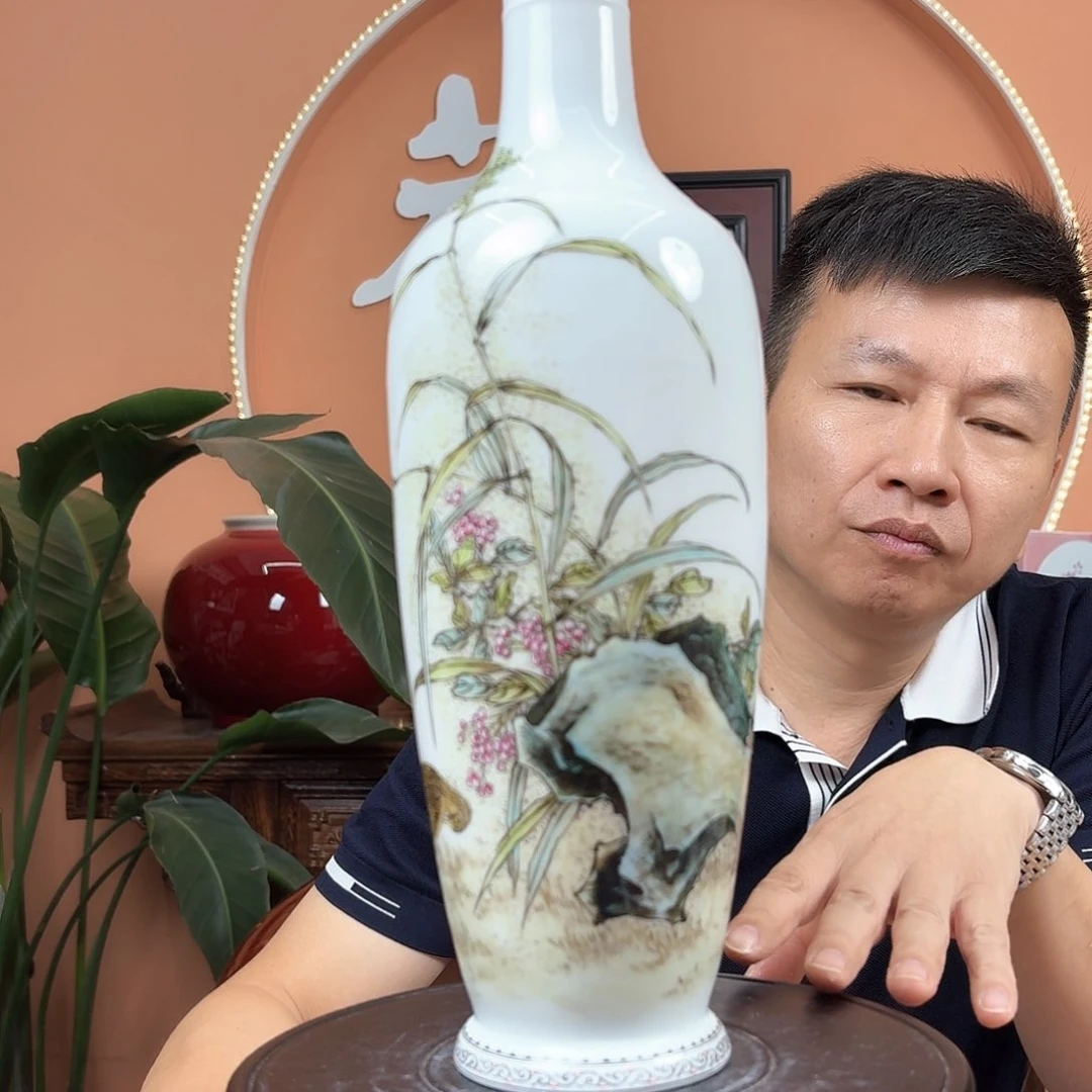 景德镇陶瓷手工手绘花瓶