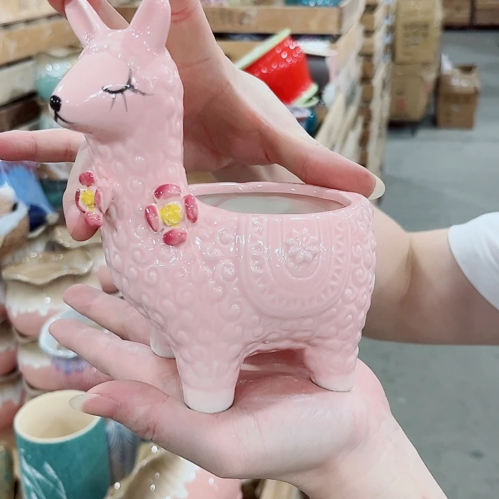 有孔.凑单10元陶瓷花盆发货！