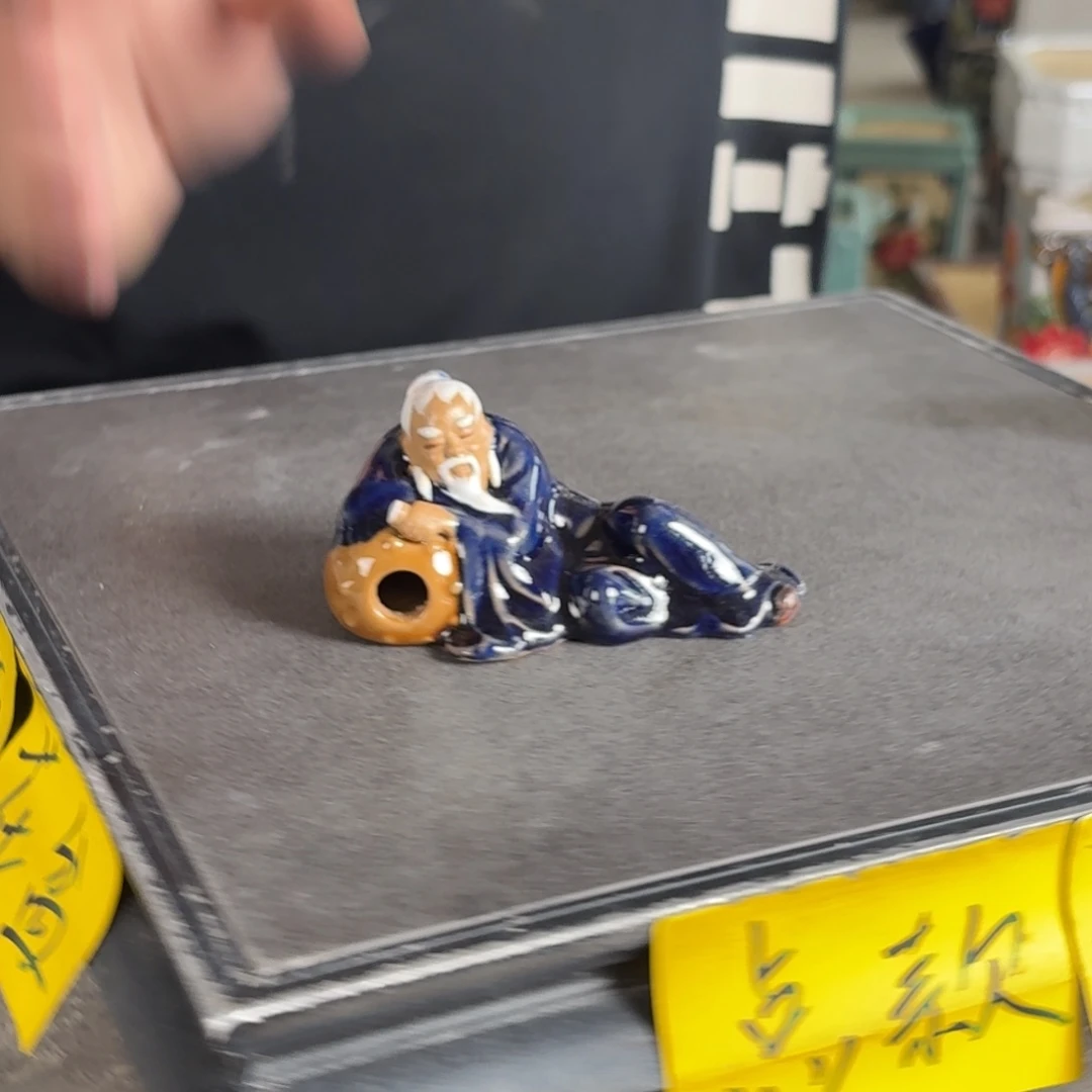 。一风堂石湾花盆 小公仔