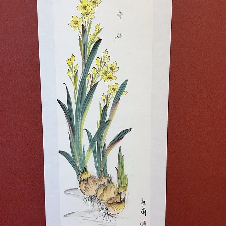 国画听兰老师花鸟