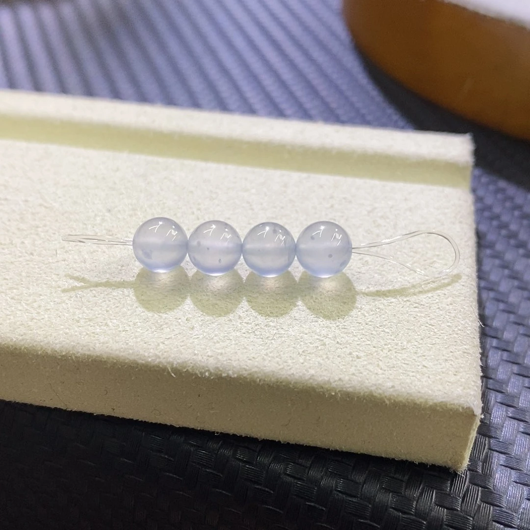 未镶嵌挂件翡翠蓝紫雪花棉卡6.5左右一组