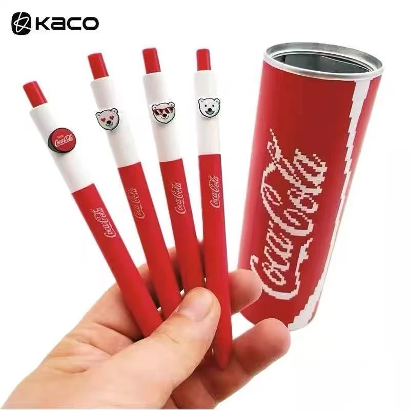 kaco K1061小满可乐熊可口可乐联名限定款易拉罐造型中性笔套装