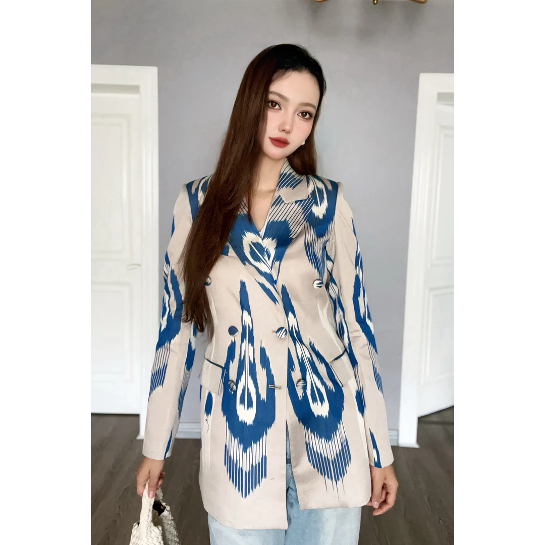AYFER桑蚕丝艾德莱斯西装外套收腰款秋季