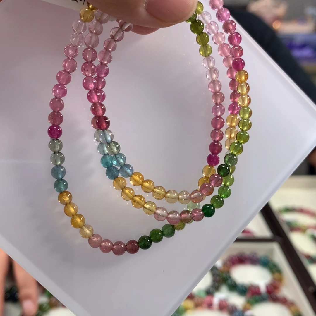 未镶嵌手链碧玺多样性发其一条4.2左右