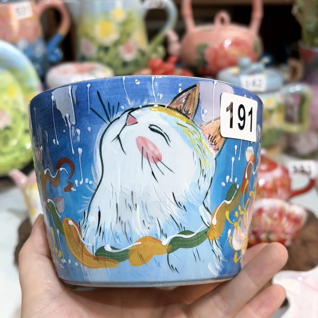 景德镇手绘高温釉下彩陶瓷茶具